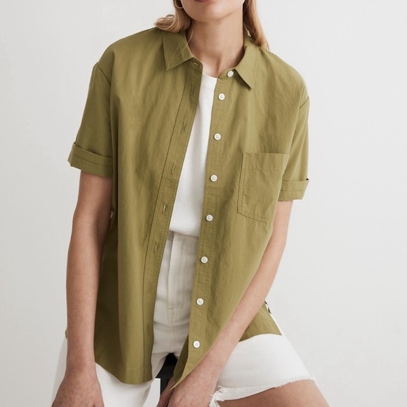 Madewell Signature Poplin Short-Sleeve Button-down shirt - Picture 1 of 7